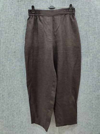 ZARA Solid Black Linen Pants | Relove