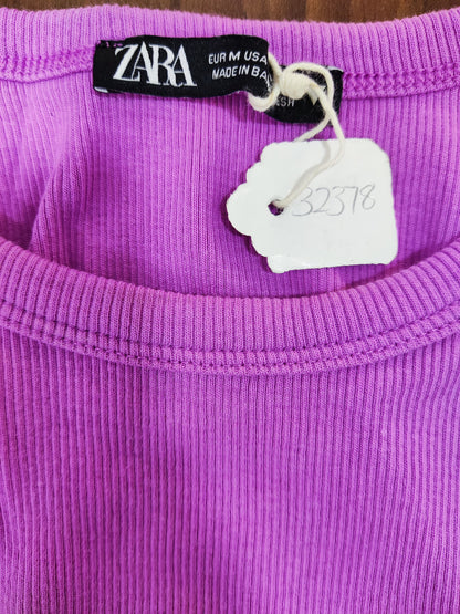 ZARA Knit Pink Sleeveless Crop Top | Relove