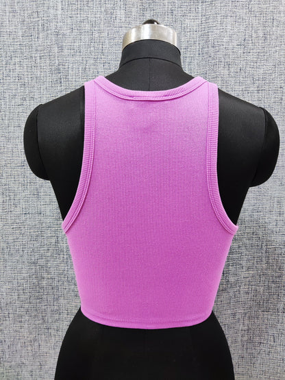 ZARA Knit Pink Sleeveless Crop Top | Relove