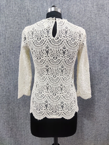ZARA White Crochet Top | Relove