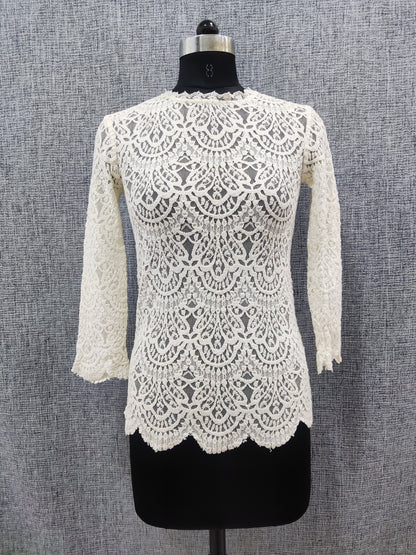 ZARA White Crochet Top | Relove