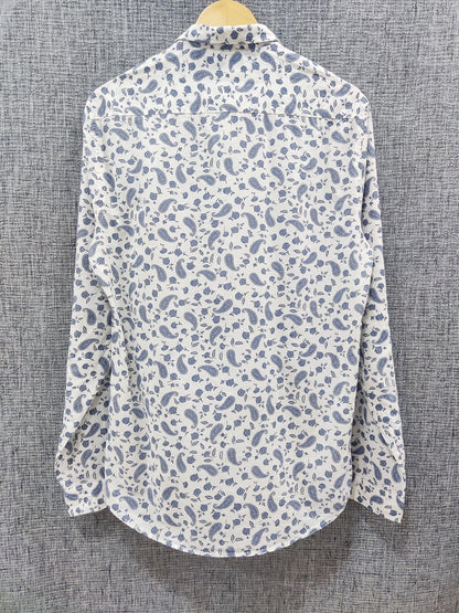 ZARA White Full Sleeve Paisley Print Men Shirt | Relove