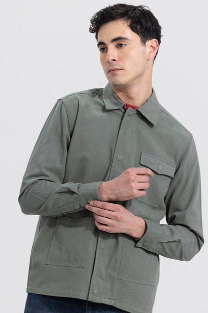 Triple Pocket Jade Green Overshirt | Relove