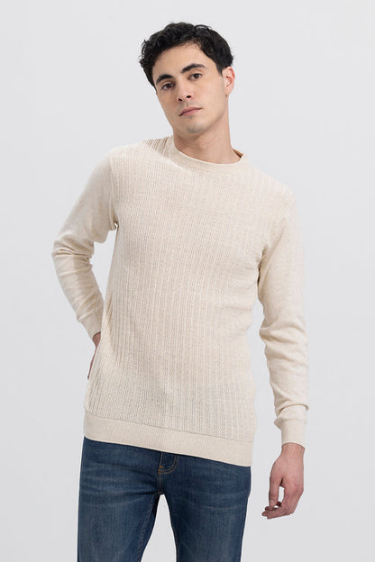 Cordial Cream Ribbed T-shirt | Relove