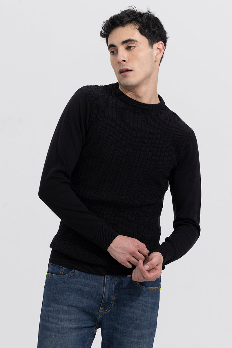 Cordial Black Ribbed T-shirt | Relove