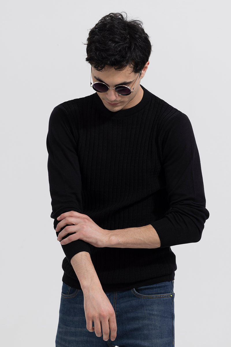 Cordial Black Ribbed T-shirt | Relove