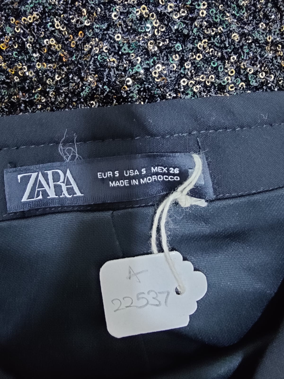 ZARA Black Glittered Shorts | Relove