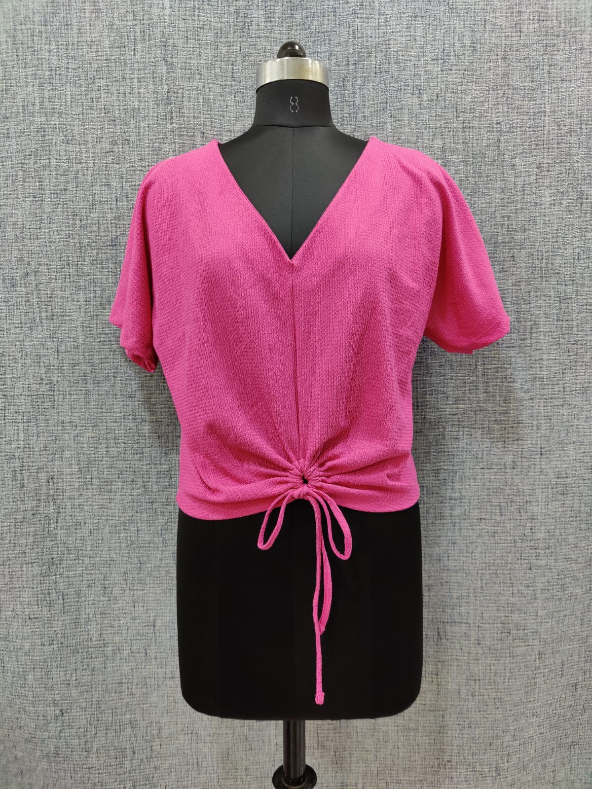 ZARA Pink Ruched Half Sleeve Crop Top | Relove