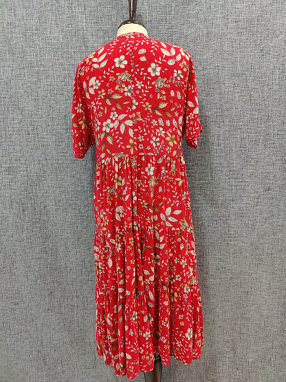 ZARA Red Floral Midi Dress | Relove