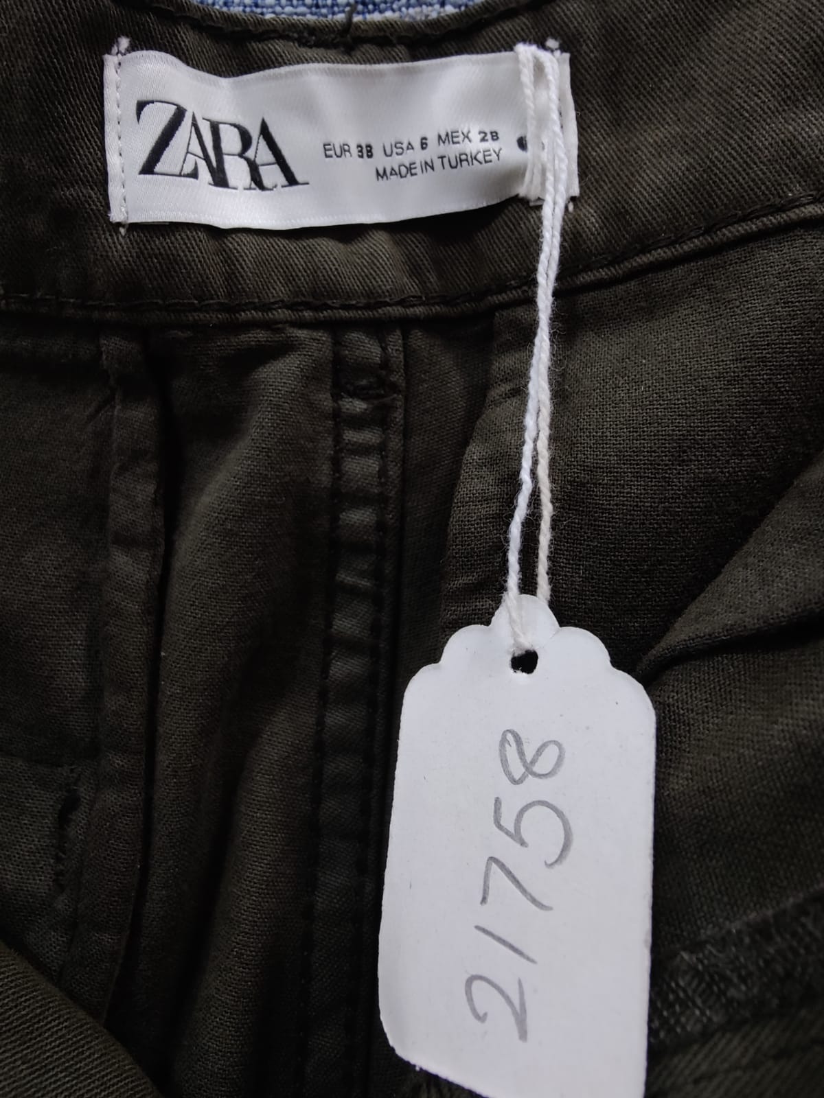 ZARA Olive Green Cargo Jeans | Relove
