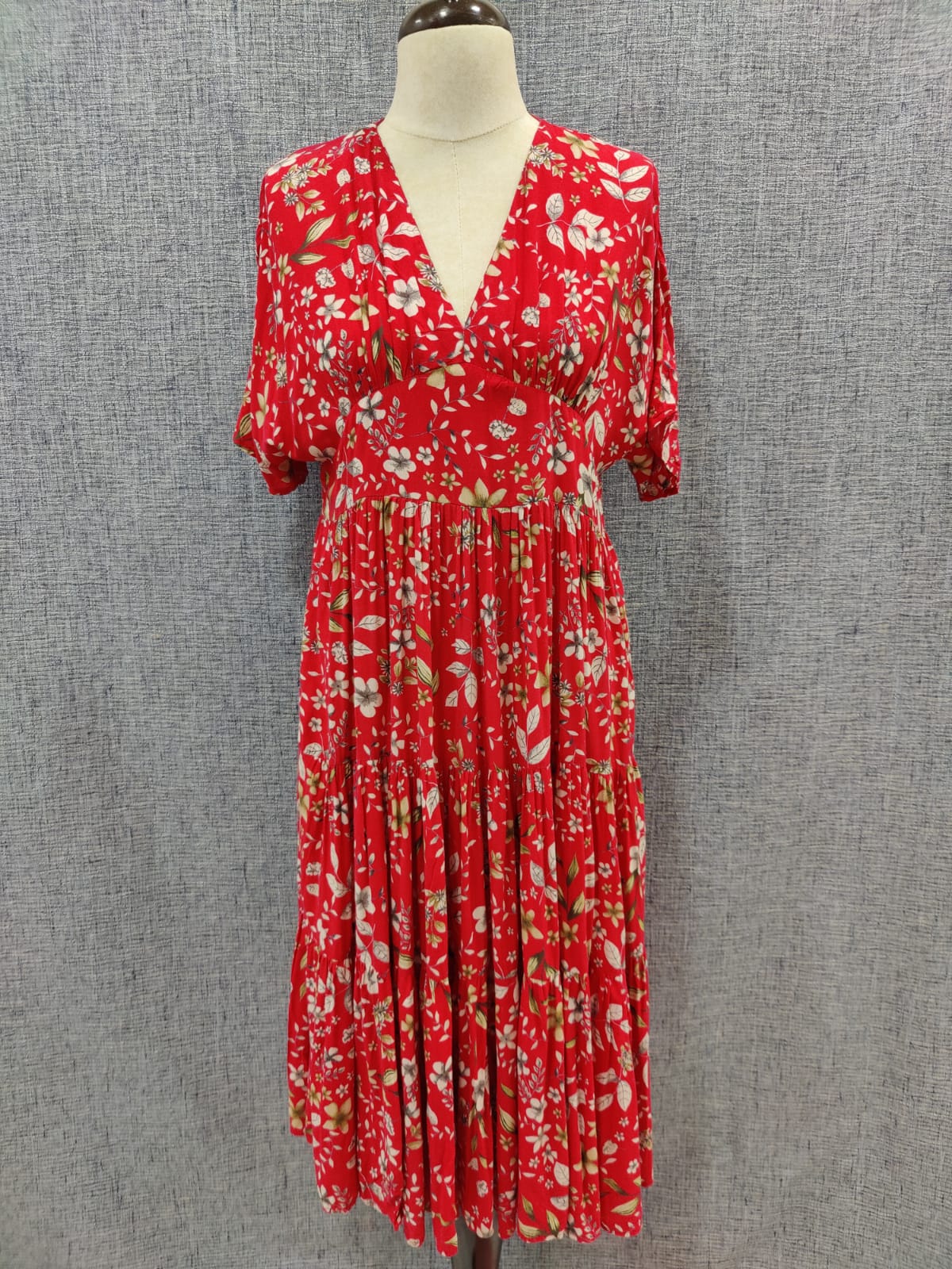 ZARA Red Floral Midi Dress | Relove