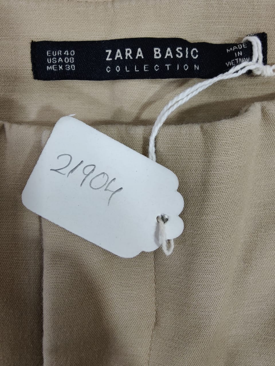 ZARA Light Brown Plain Trouser Pants | Relove