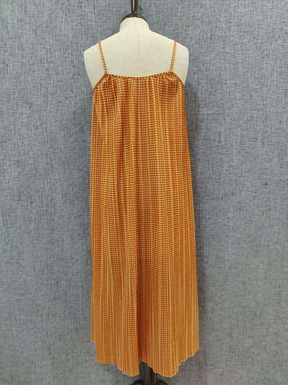 ZARA Orange Gingham Midi Dress | Relove