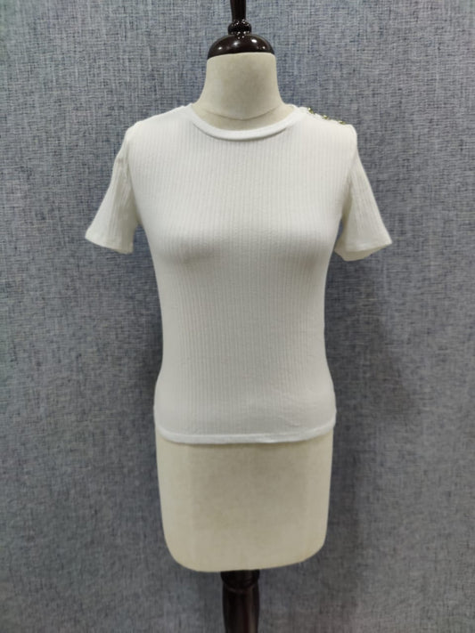 ZARA White Knit Crop Top | Relove