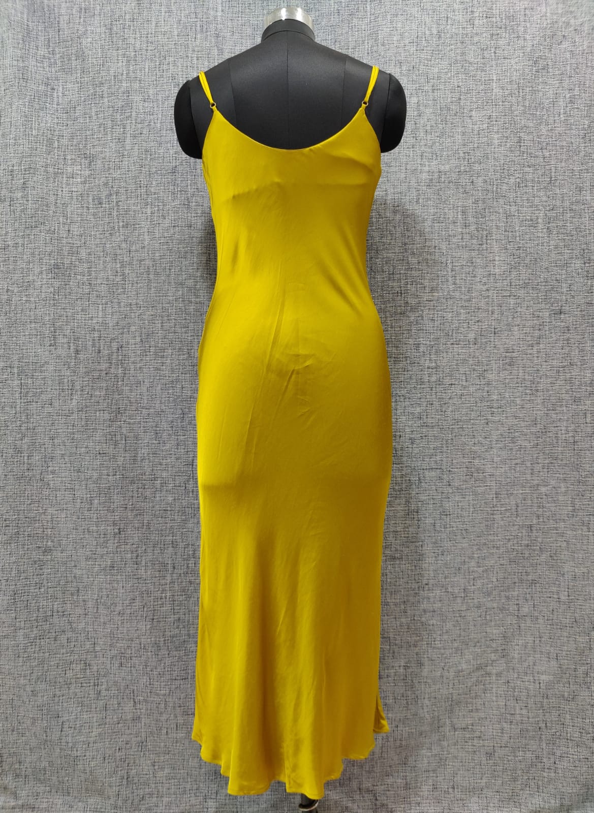 ZARA Metallic Golden Satin Strap Dress | Relove