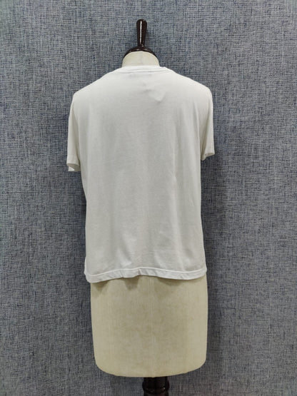 ZARA White Knit Half Sleeve Crop Top | Relove
