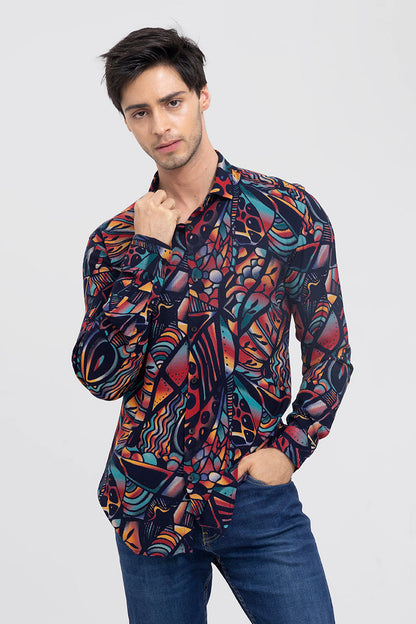 Unique Print Multicolour Shirt | Relove