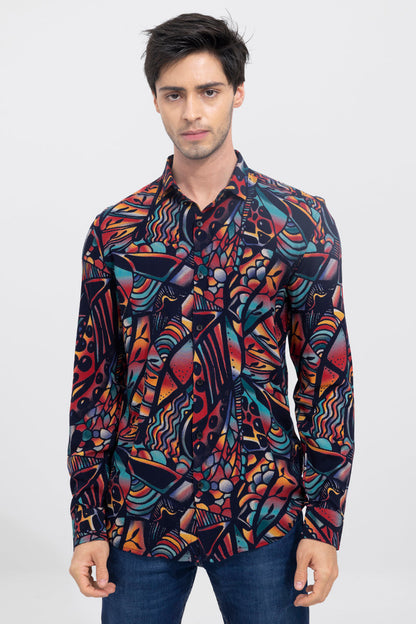 Unique Print Multicolour Shirt | Relove