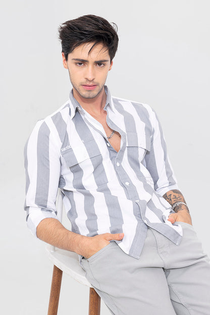 Mark Grey Stripe Shirt | Relove