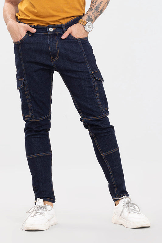 Hardy Dark Blue Cargo Jeans | Relove