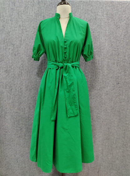 ZARA Green Half Sleeves Long Dress | Relove