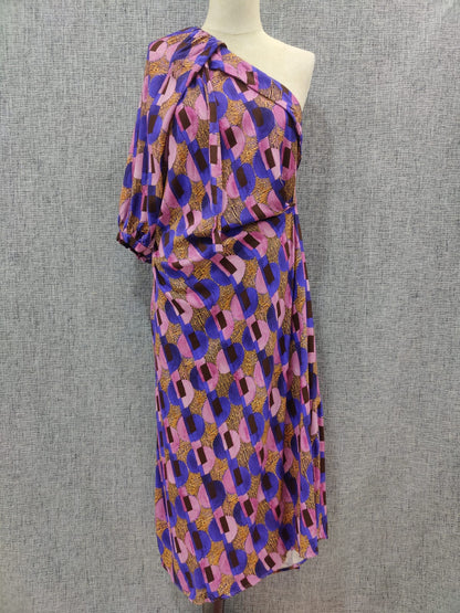 ZARA One Shoulder Geometric Print Dress | Relove