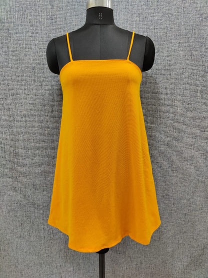 ZARA Neon Orange Strap Midi Dress | Relove