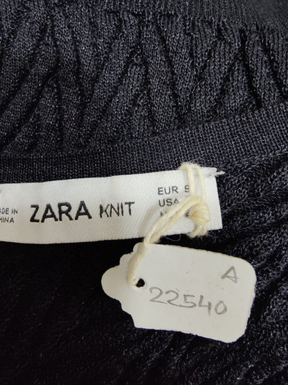 ZARA Black Knit Criss Cross Pattern Tank Top | Relove