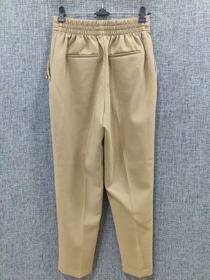 ZARA Brown With Golden Buttons Trousers Pant | Relove