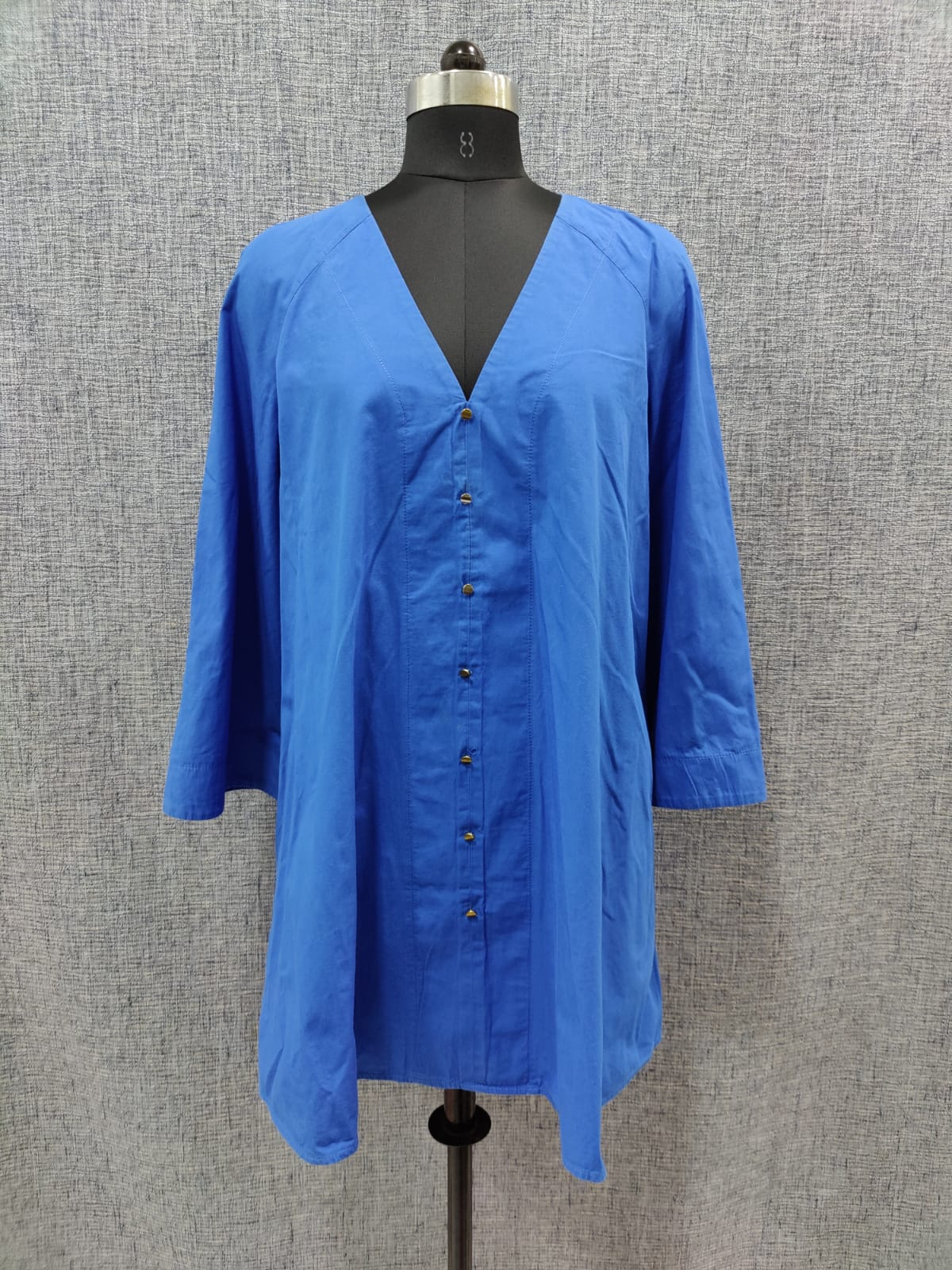ZARA Blue V-neck Midi Dress | Relove