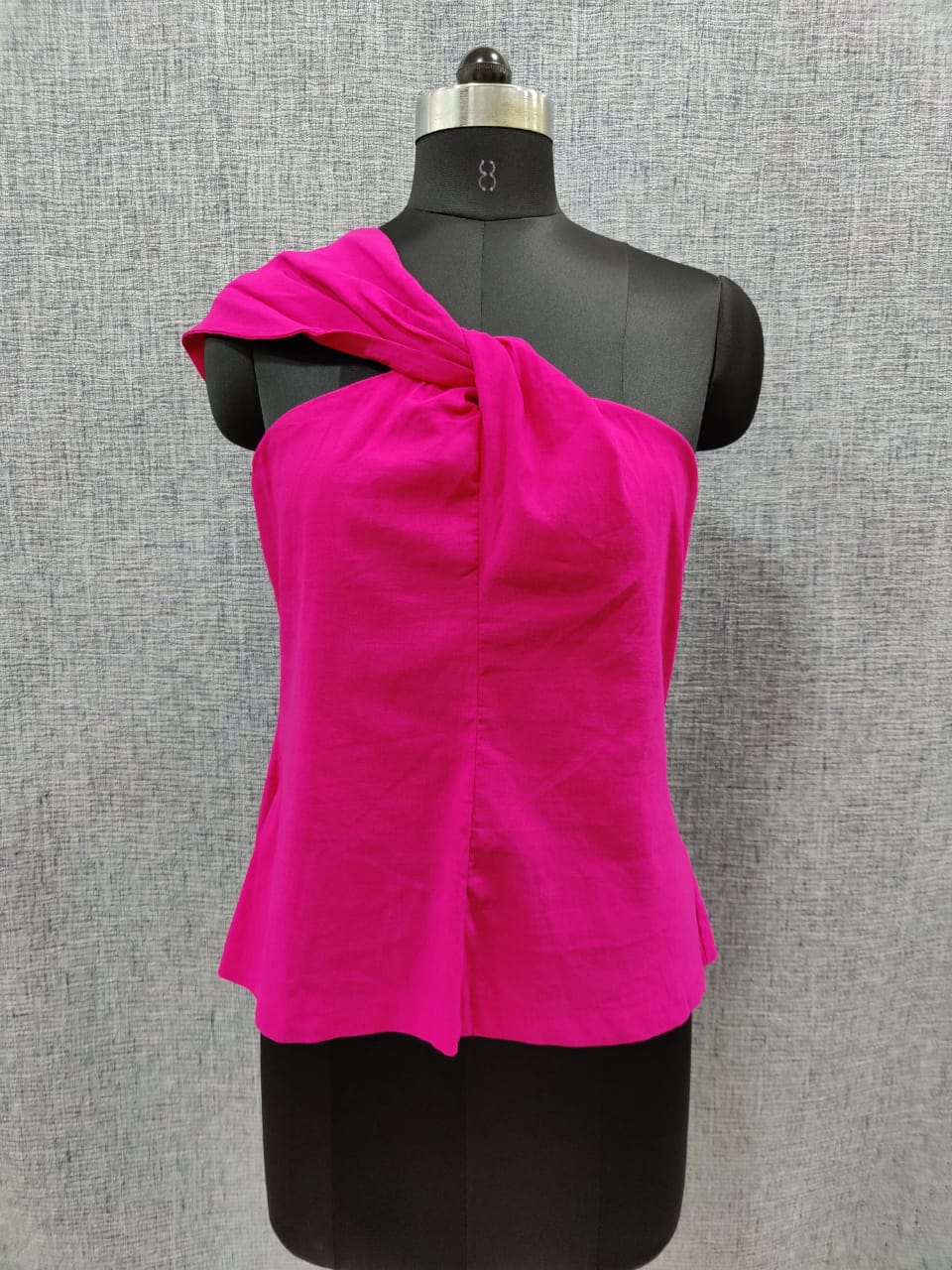 ZARA Pink Twisted One Shoulder Crop Top | Relove