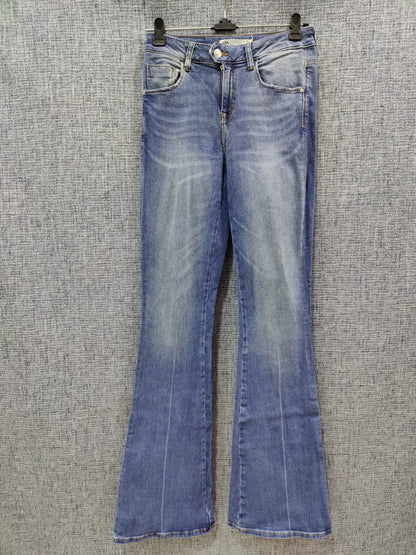 ZARA Blue Bell Bottom Denim Jeans | Relove