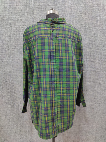 ZARA Checked Shirt Green & Blue | Relove