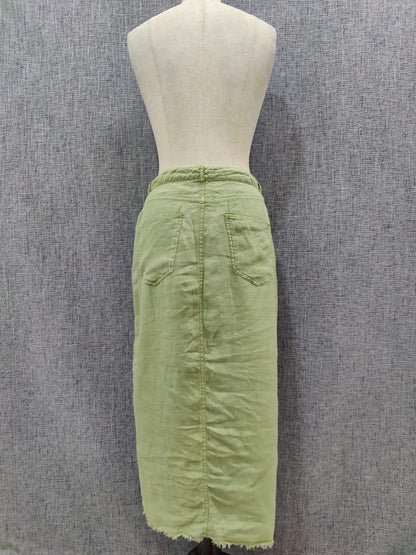 ZARA Light Green Buttoned Skirt | Relove