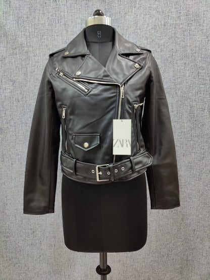 ZARA Black Faux Leather Jacket | Relove