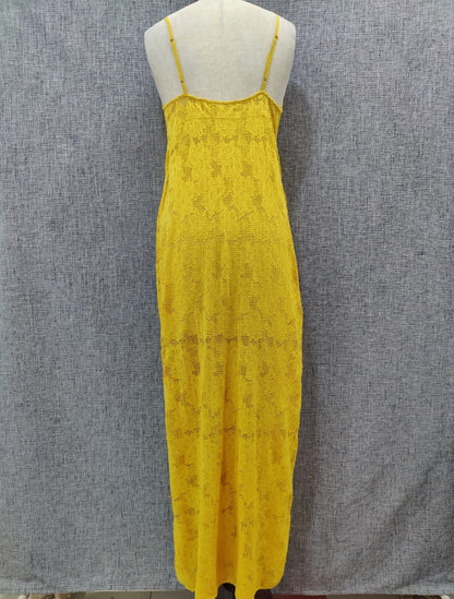 ZARA Yellow Sheer Sleeveless Dress | Relove