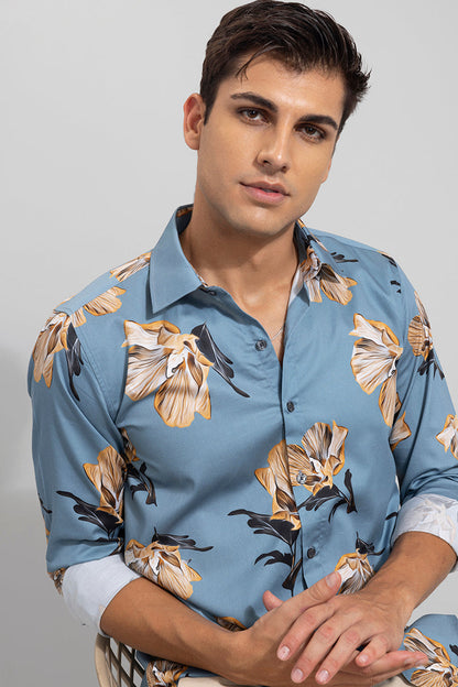 Tropical Blue Printed Shirt | Relove