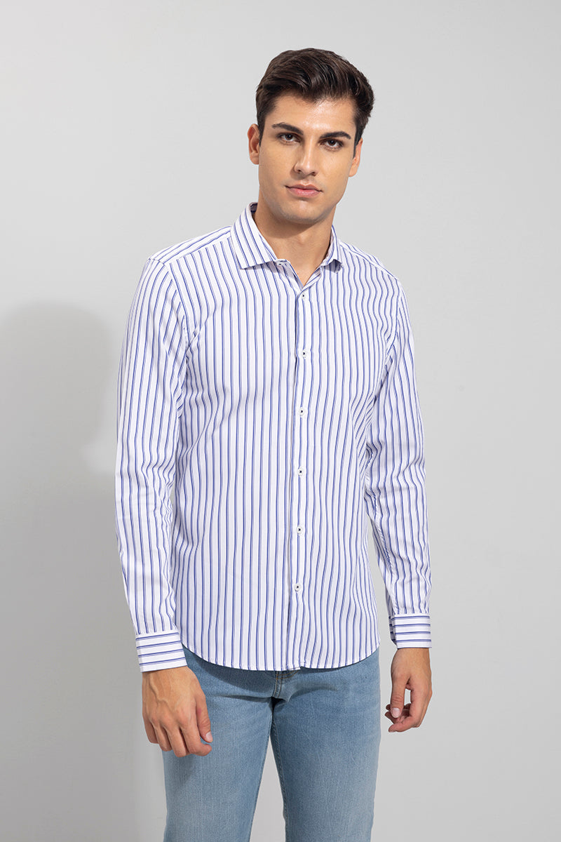 Cairo Blue Giza Stripe Shirt | Relove