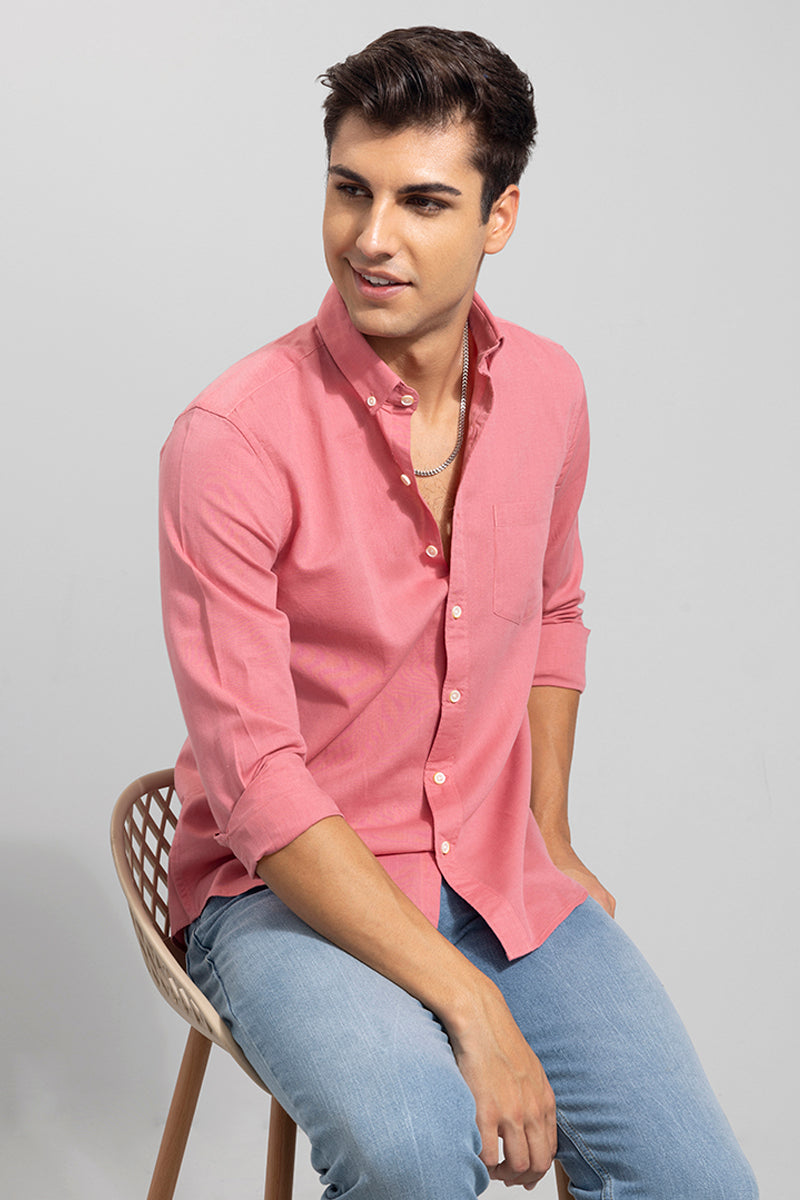 Trig Pink Linen Shirt | Relove