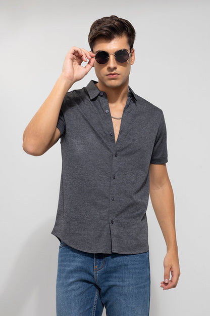 Extensible Charcoal Black Shirt | Relove