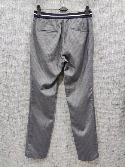 ZARA Grey Printed Straight Fit Trouser | Relove
