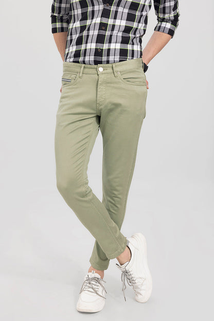 Voguish Green Cotton Pant | Relove