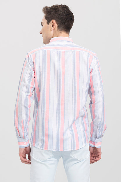 Blazing Stripe Pink Linen Shirt | Relove