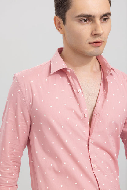 White Dot Pink Shirt | Relove