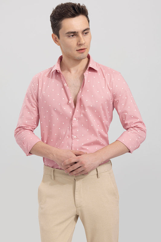 White Dot Pink Shirt | Relove