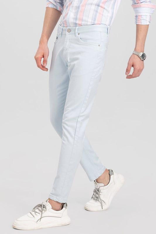 Voguish Sky Blue Cotton Pant | Relove