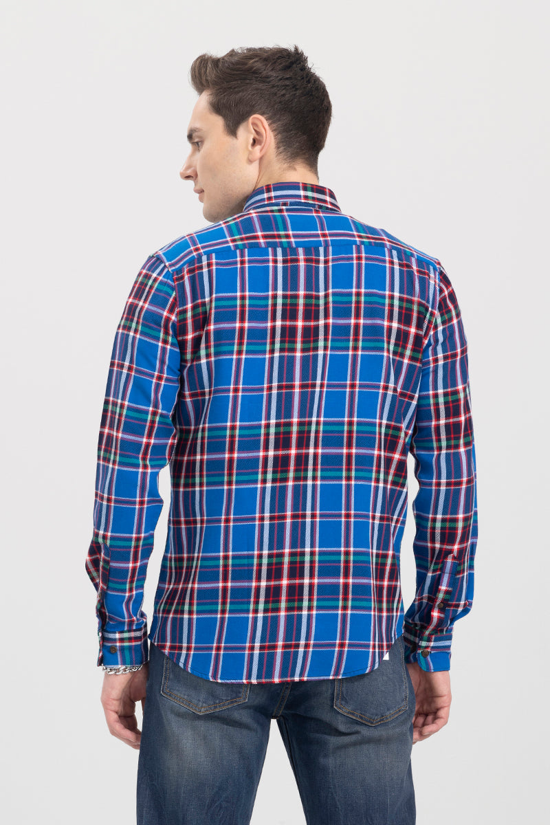 Quad Checks Blue Shirt | Relove