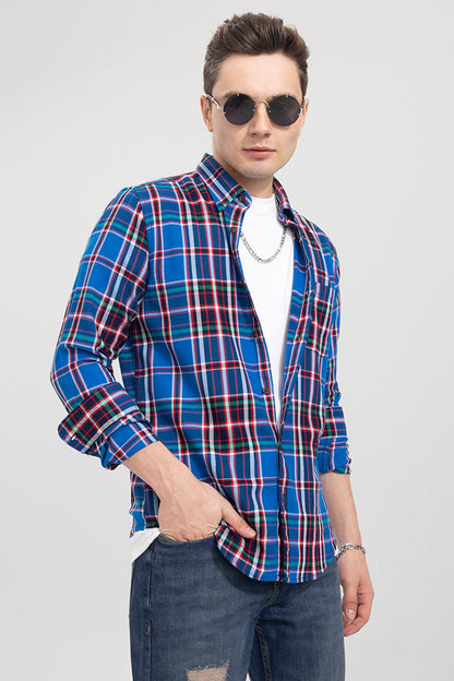 Quad Checks Blue Shirt | Relove