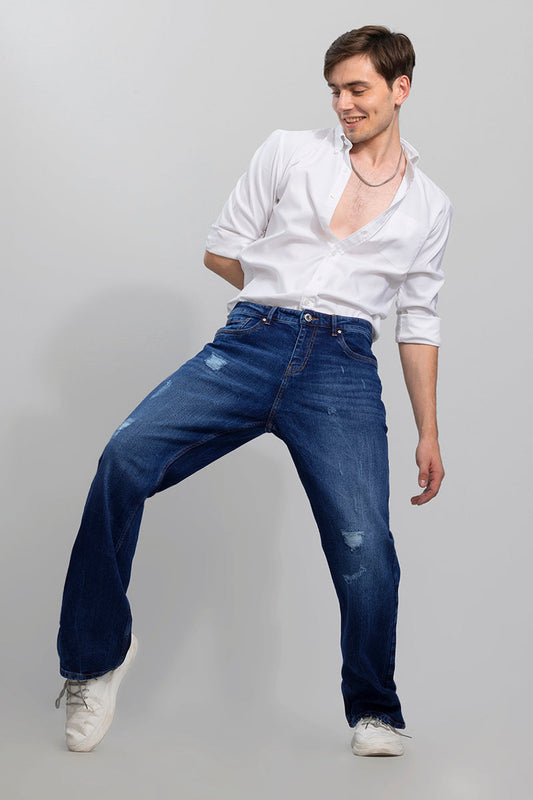 Dalton Pebble Blue Bootcut Jeans | Relove