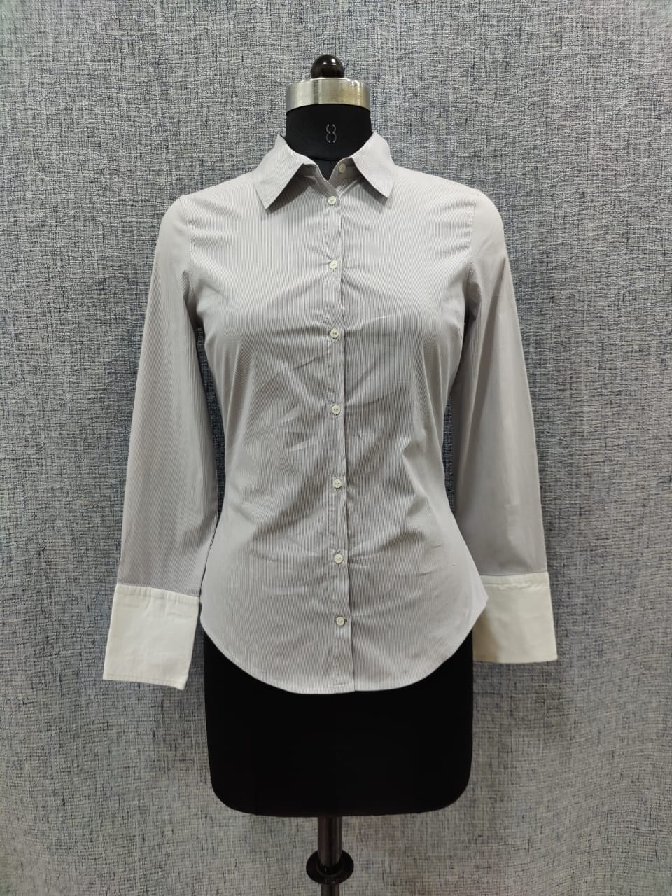 ZARA Women Light Grey Full Sleeve Shirt | Relove